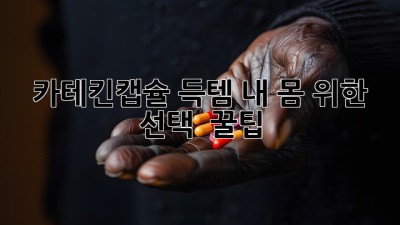 카테킨캡슐 득템🍀 내 몸 위한 선택 & 꿀팁🍯